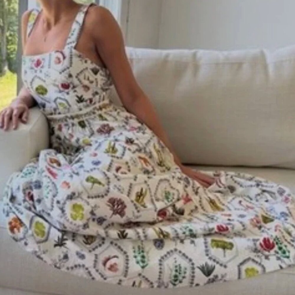 Christian Lacroix Multicolor Floral Maxi Dress, size S